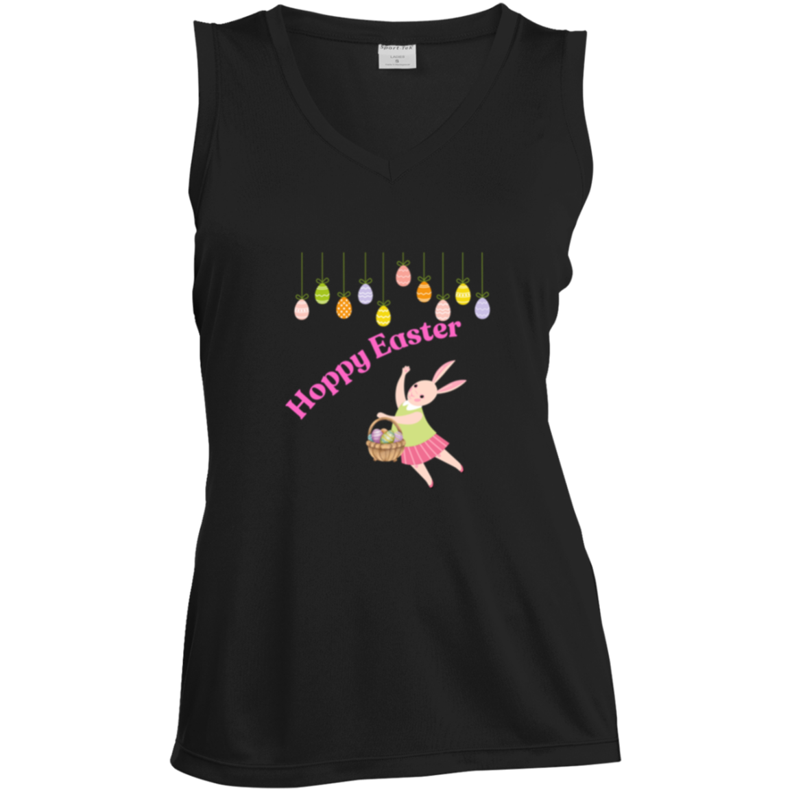 LST352 Ladies' Sleeveless V-Neck Performance Tee