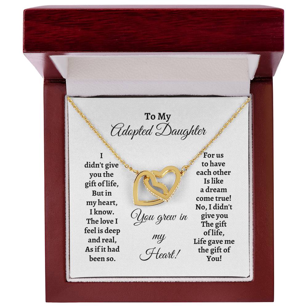 Our Hearts Interlock Necklace for Adopted Daughter